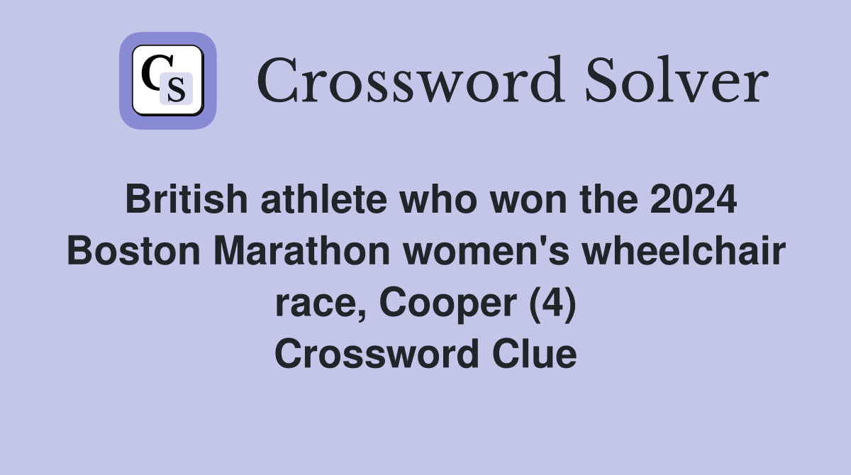 British athlete who won the 2024 Boston Marathon women's wheelchair